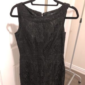 H&M boatneck black lace dress